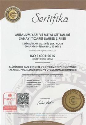 METALIUM YAPI ISO 14001 SERTİFİKA R1 - TÜRKÇE