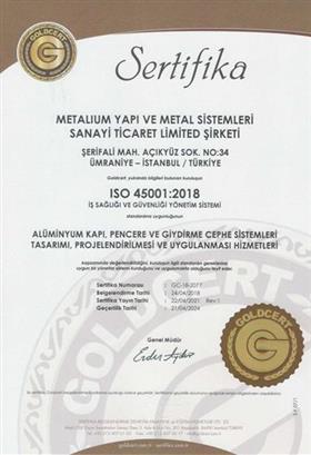 METALIUM YAPI ISO 45001 SERTİFİKA R1 - TÜRKÇE